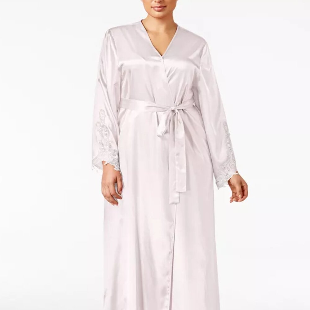 Bridal by Flora Nikrooz Satin Stella Robe 3X NWT - Picture 4 of 11